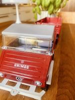 🧜‍♀️ unimog blech Spielzeug wagen mit Anhänger 