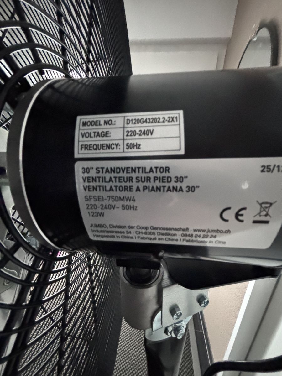 Ventilatori: Standventilator 30‘‘ schwarz – Nuovo (secondo la descrizione) da Glattfelden venduto da Gid0 2