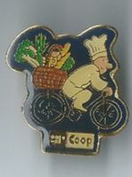 Coop Pin Koch auf Velo - Sammlerstück Rarität!