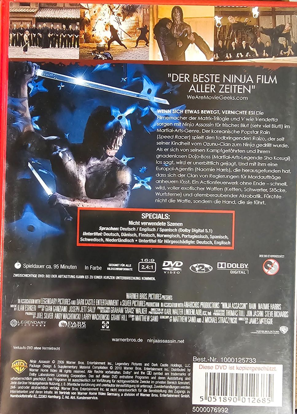 Alle DVDs: Ninja Assassin – Gebraucht aus Wahlen b. Laufen von Cg10 1