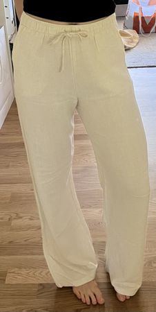 Stradivarius Hose beige weites Bein Grösse XS Zustand gut