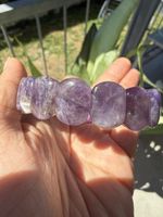 Amethyst Stretch Armband – Elastischer Edelstein Armreif