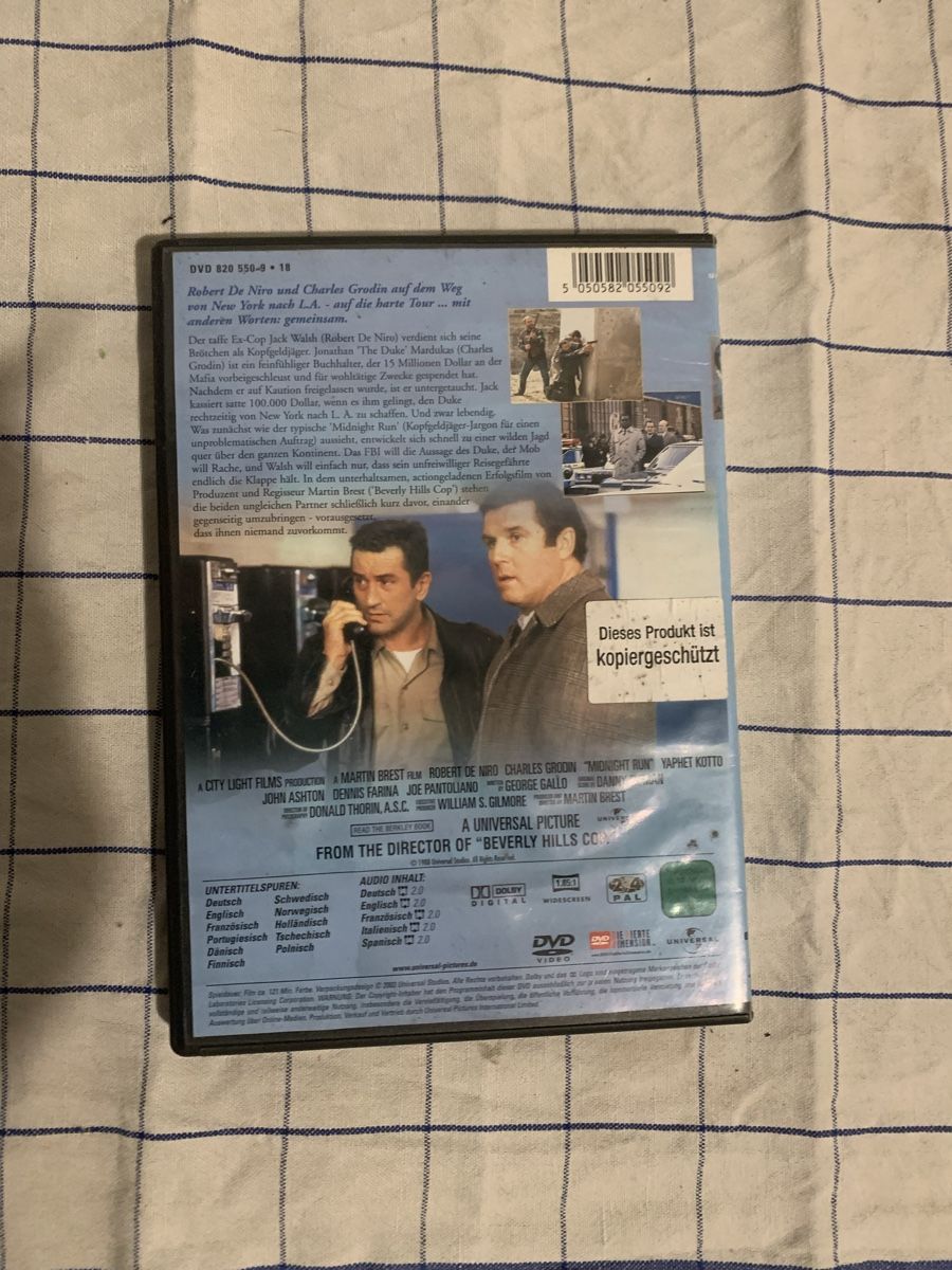Tutti i DVDs: DVD Midnight Run Robert De Niro Charles Grodin – Usato da Bärschwil venduto da Ranron1970 1