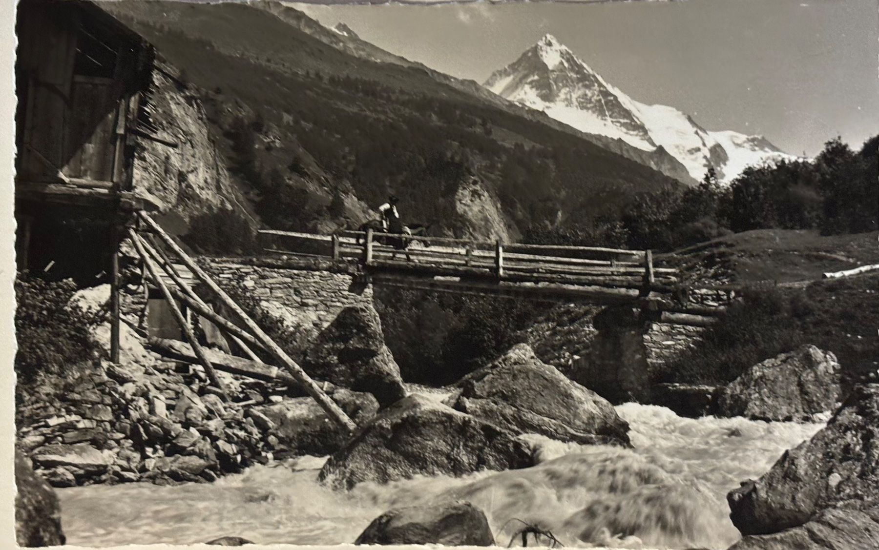 Cartoline postali: E. Gyger - Evolène, Dent Blanche – Usato da Frauenfeld venduto da Merk52