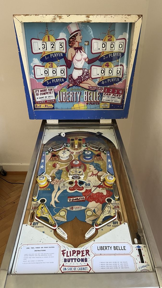 Flipper: Flipper Gottlieb Liberty Belle 1962 – Usato da Zürich venduto da mac1963mac 6