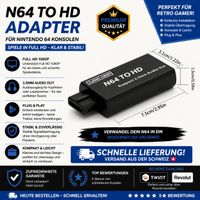 N64 TO HD Adapter | HDMI Konverter für Nintendo 64 | Full HD
