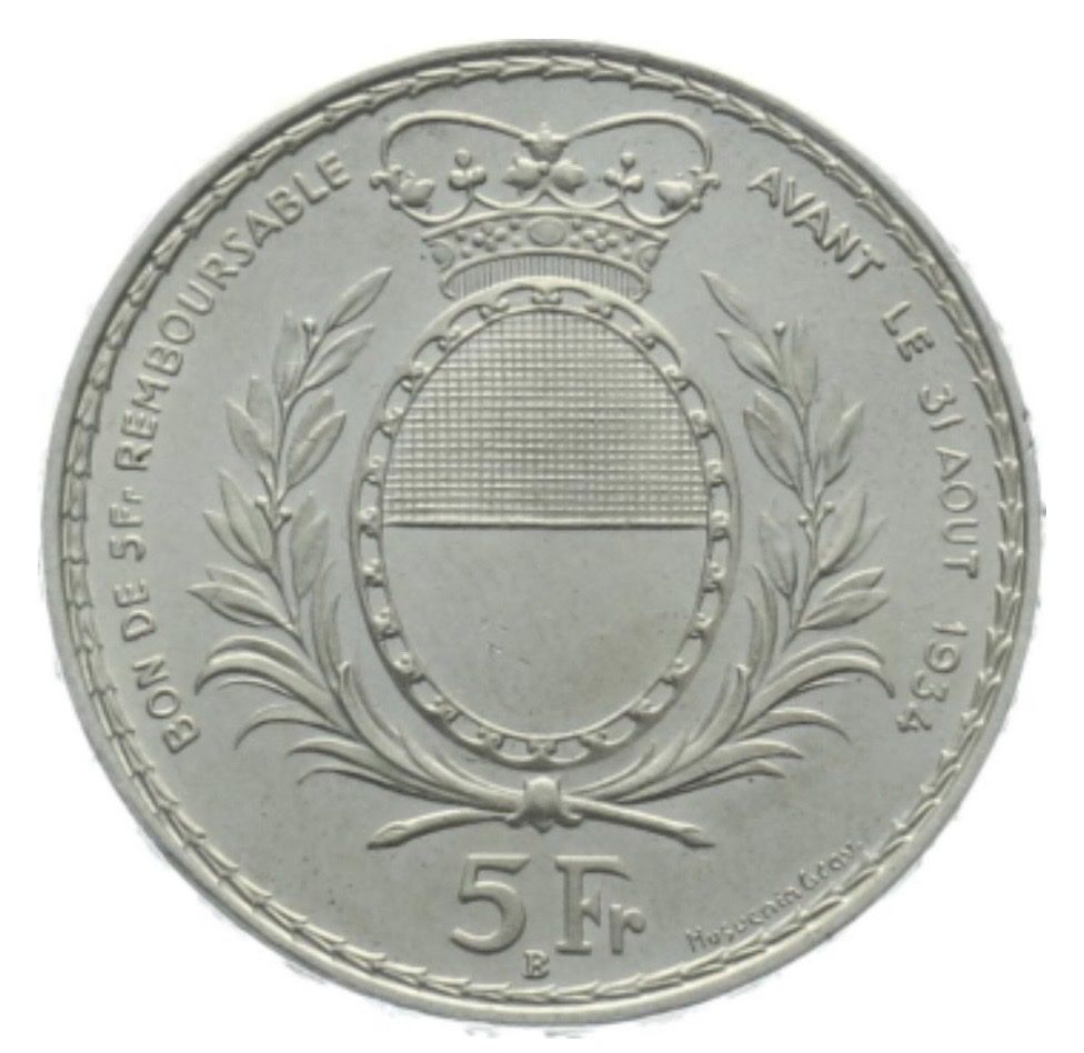 Tutti le monete: 5 Fr. Fribourg 1934 – Nuovo (secondo la descrizione) da Reichenburg venduto da Strok10 1