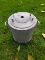 Pflanztopf verzinkter Topf Vintage  Shabby chic  Zuber Blech