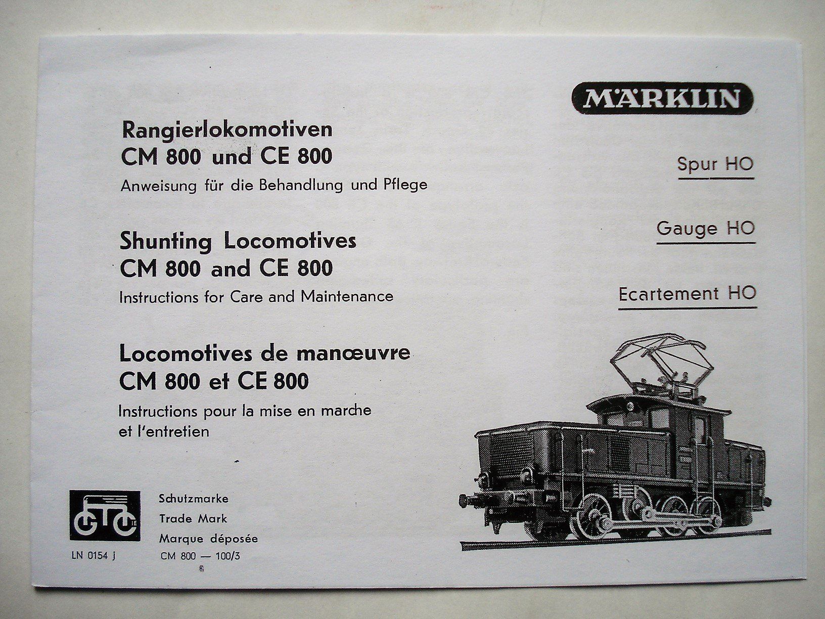 Märklin Modellini di ferrovie: Märklin Betriebsanleitung CM 800 – Usato da Frauenfeld venduto da Fixtrix