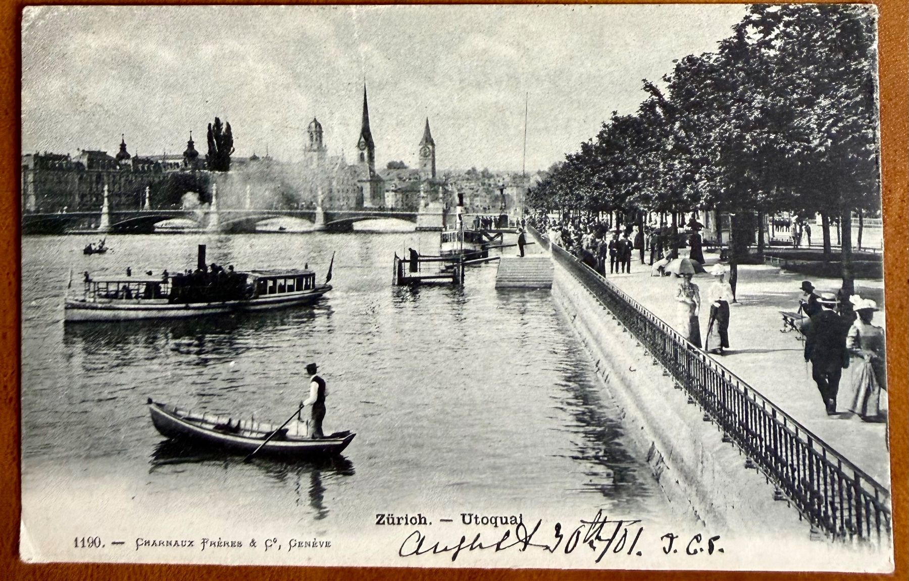 Cartoline postali: Zürich - Bateaux - Animée 1901 – Usato da Lutry venduto da Ediego