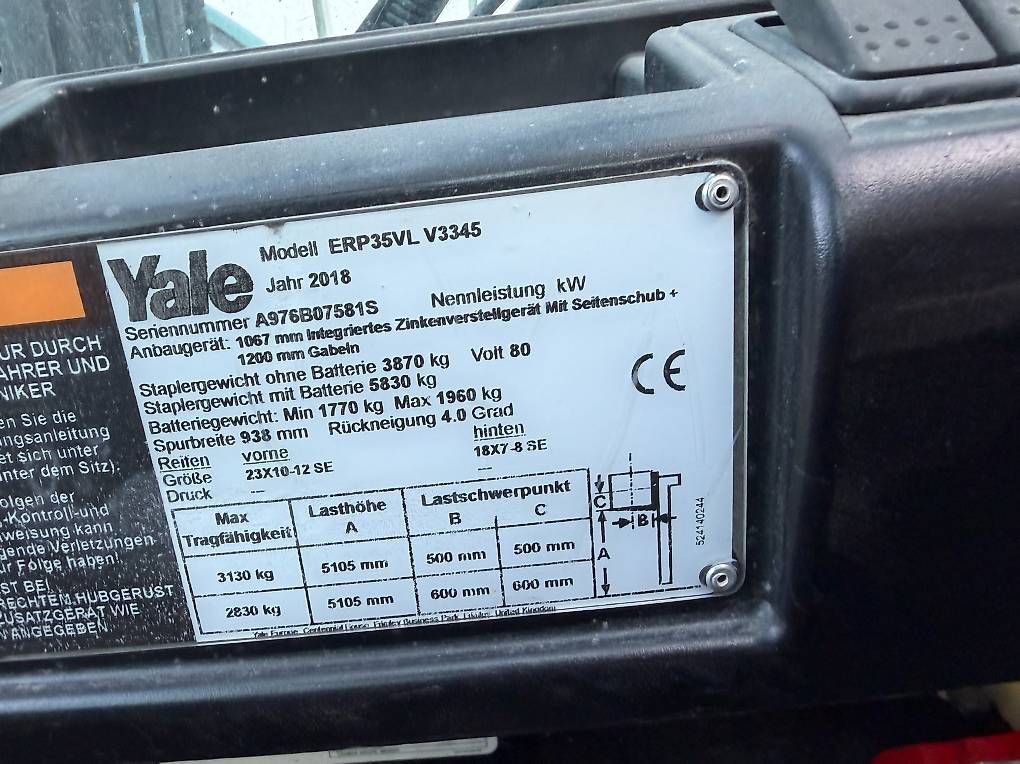 Carrelli elevatori e a forche: Stapler Yale Jg. 2018  mit Seitenhub   – Difettoso da Wila venduto da abm_as 3
