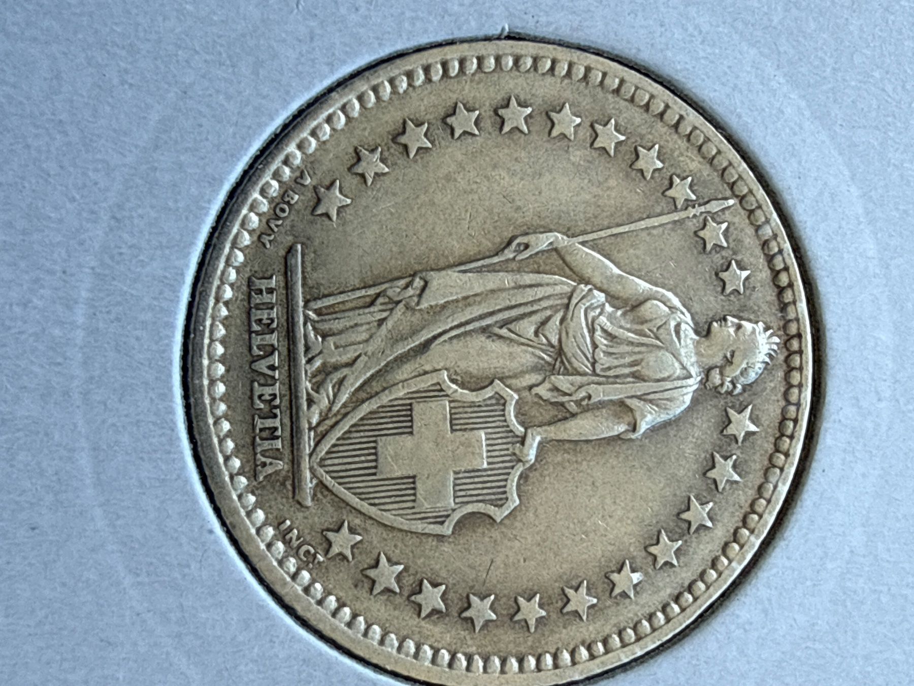 Tutti le monete: Swiss 2 francs 1957 Silver Coin – Usato da Pully venduto da ta571 2