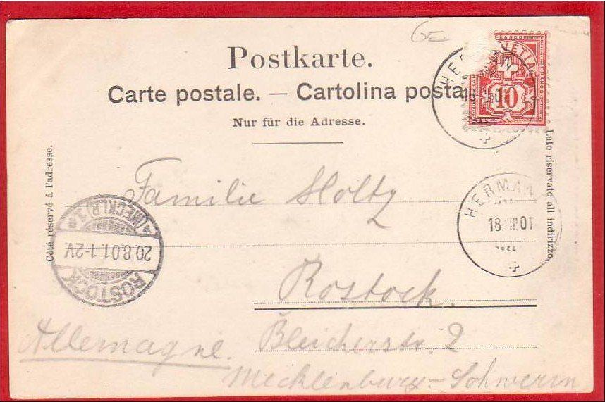 Ansichtskarten: HERMANCE 1901 – Gebraucht aus Grüningen von Kartenlaube 1