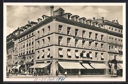 AK Bern, Hotel Bären mit Passanten