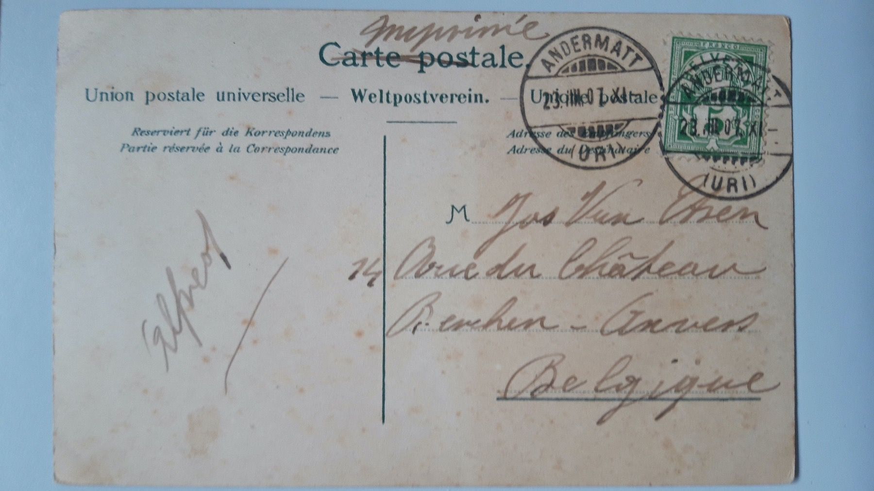Cartoline postali: Axenstrasse u. Bauen – Usato da Sargans venduto da nicsam1815 1