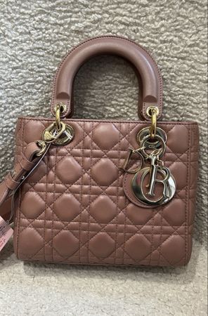 Dior Lady Dior Handtasche rosa guter Zustand