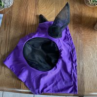 Fliegenmaske für Pferd/Pony 🐴 Violett-Schwarz  NEU