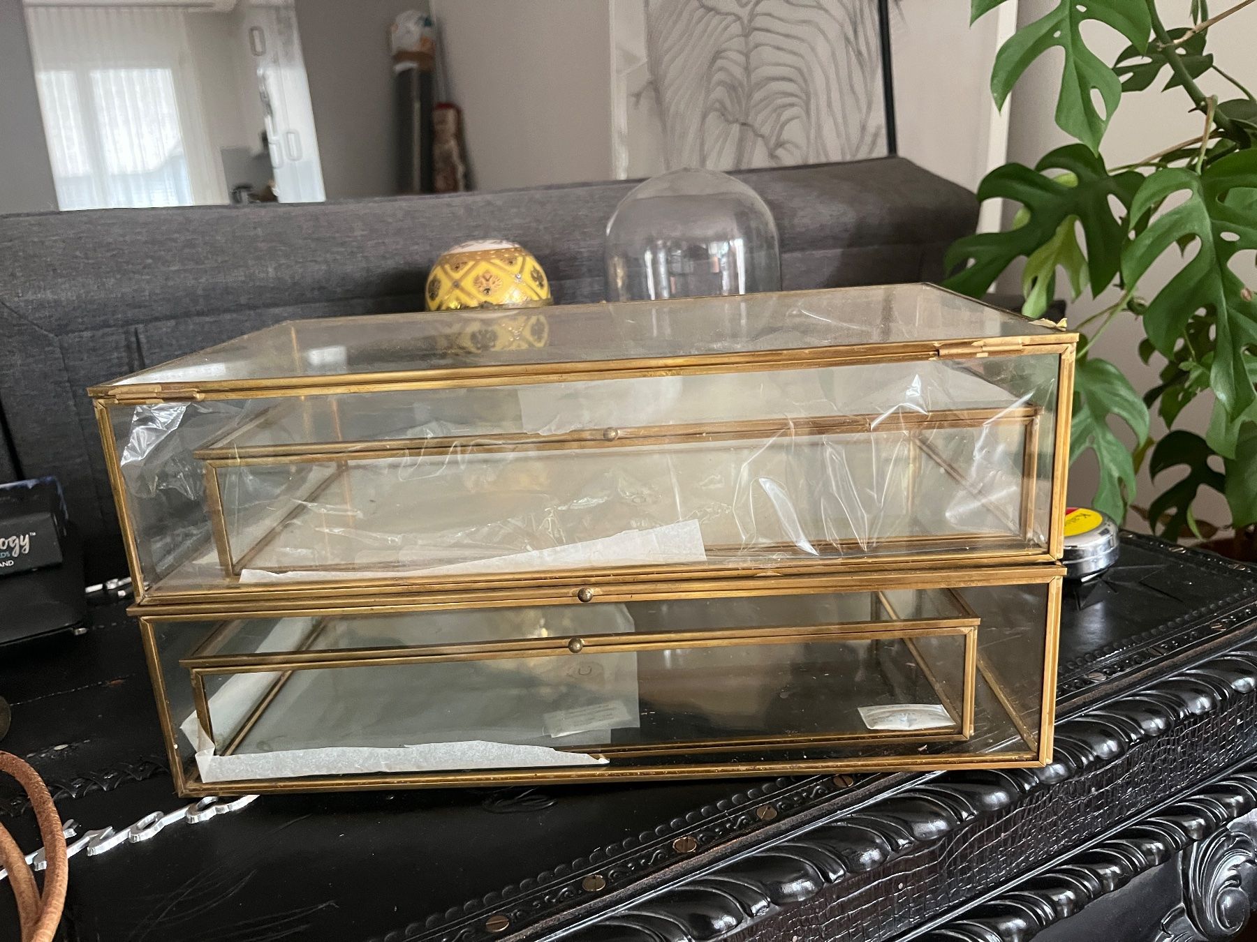 Behälter & Ähnliches: Messing Glass Box- Hübsch – Neu (gemäss Beschreibung) aus Arbon von v.m.h 1