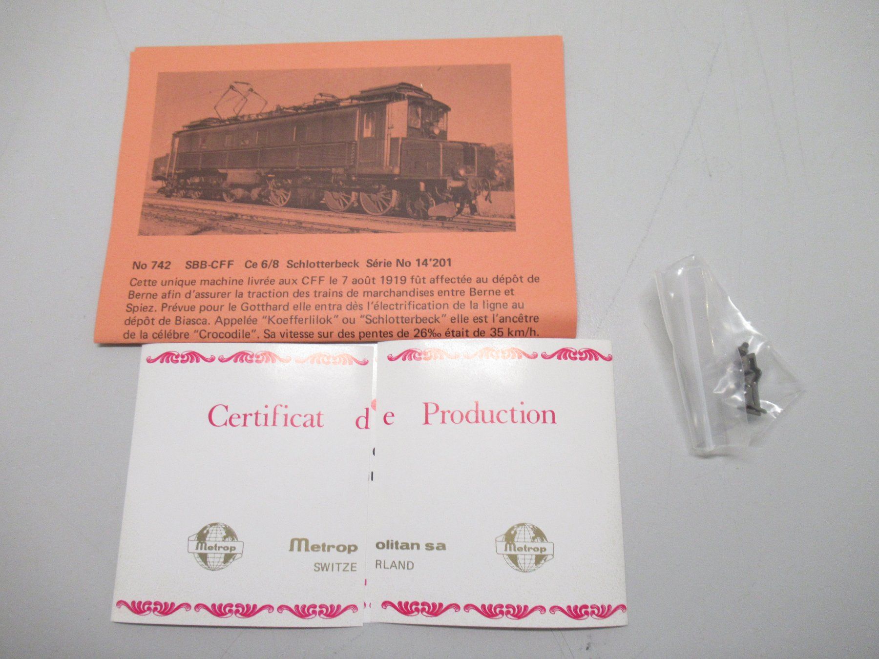 Metropolitan Modelleisenbahnen: Metropolitan 742 E-Lok Ce 6/8 I Köfferli SBB Analog Messing – Gebraucht aus Basel von mhmarken 6