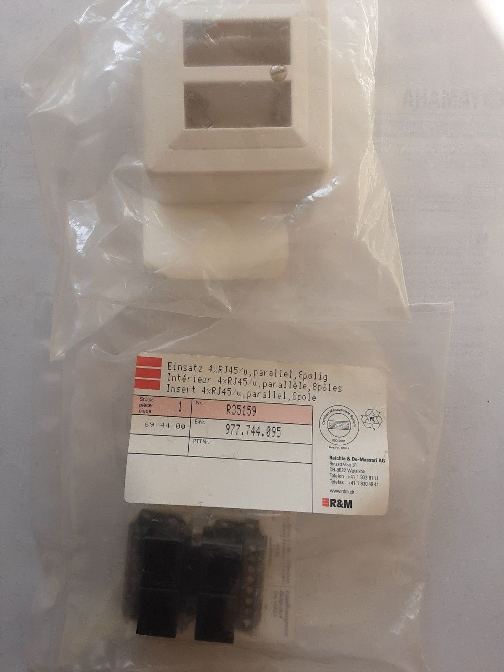 Spine: Steckdose AP 4xRJ45 parallel 8polig – Nuovo e nell'imballaggio originale da Hofstetten SO venduto da wer_52gh