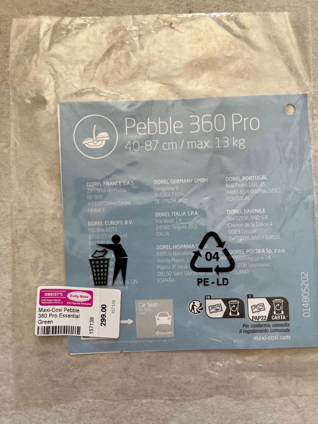 Maxi-Cosi Seggiolini per auto: Maxi Cosi Pebble 360 pro – Usato da Rupperswil venduto da pqpwieur 8