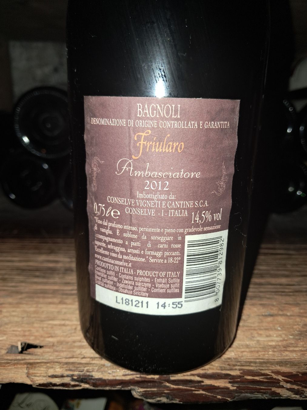 Vino: Friularo Ambasciatore 2012 – Nuovo e nell'imballaggio originale da Le locle venduto da juliensaran 3