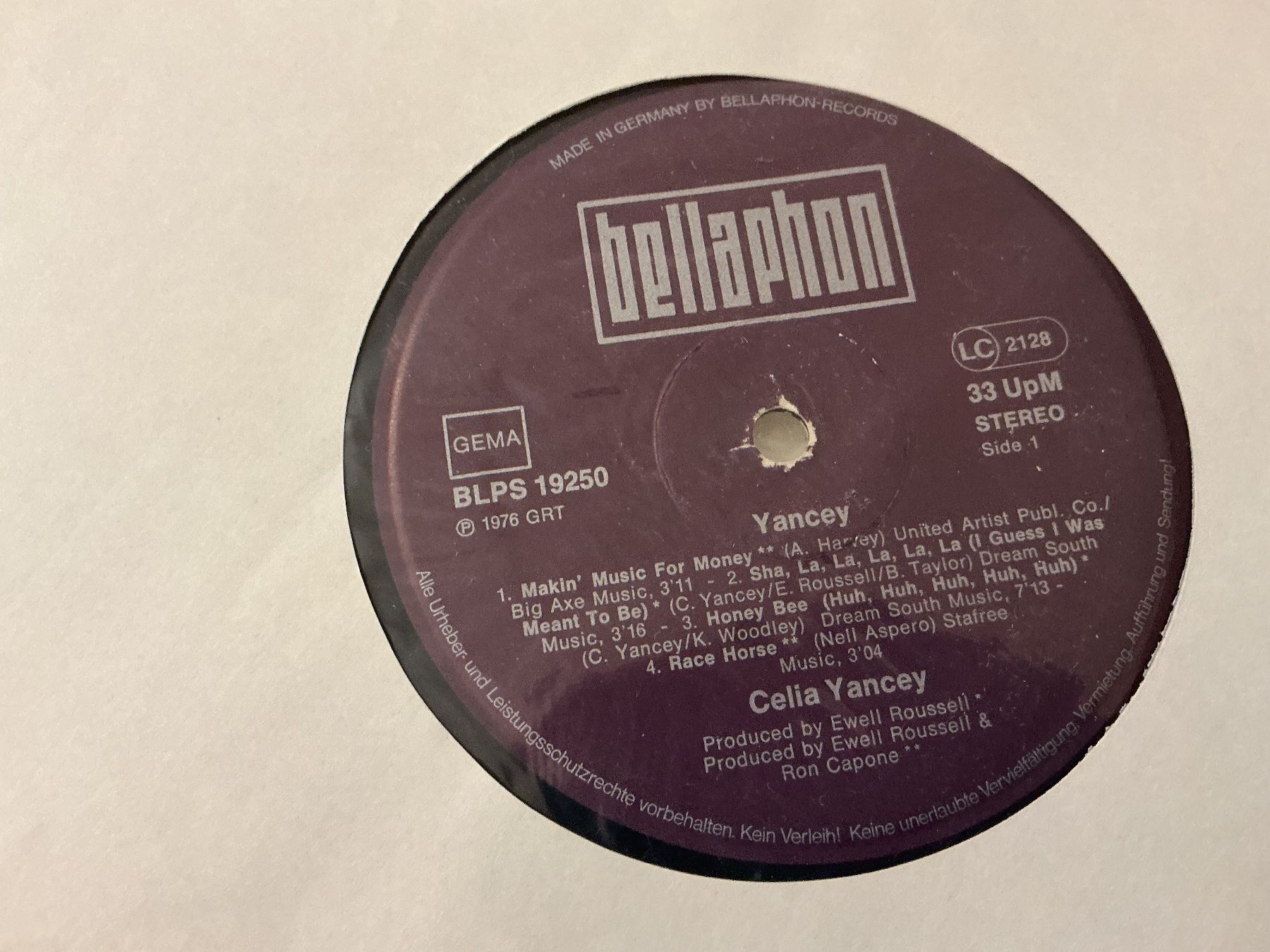 Dischi in vinile: Celia Yancey LP – Usato da Winterthur venduto da Tumko-Vinyl 3