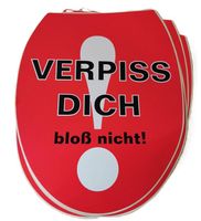 5x Aufkleber für WC-Deckel, Toilettendeckel