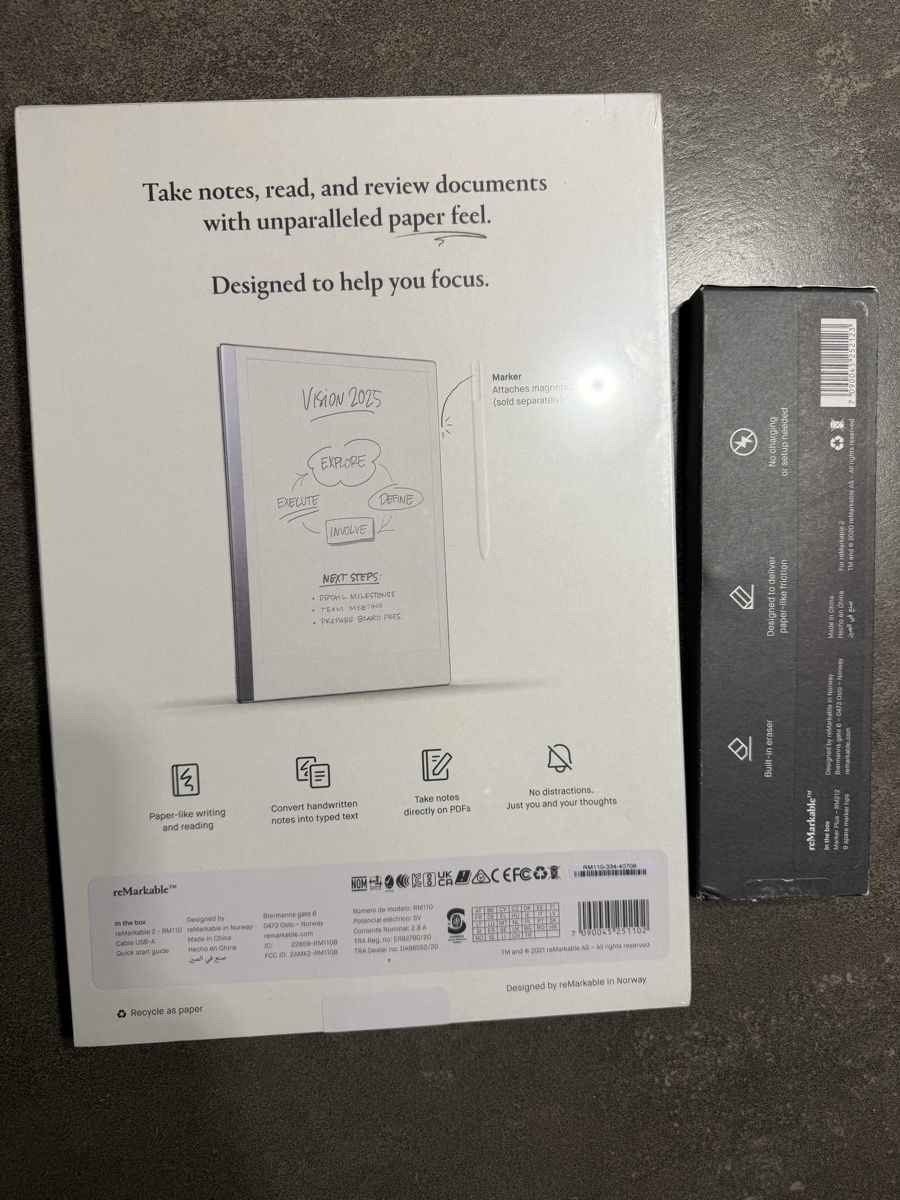 reMarkable Tablet PC: reMarkable 2 Paper Tablet with Marker Plus New in Box – Nuovo e nell'imballaggio originale da Lugano venduto da olg_z6sc 1