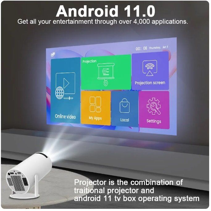 Proiettori: Projecteur 4K Android – Nuovo e nell'imballaggio originale da Renens VD venduto da Accessoryworld 2