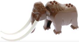 Lego Mammut Figur braun mit Stosszähnen gebraucht Zustand