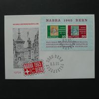 W43 FDC, NABRA 1965 BERN toll illustriert und nummeriert!