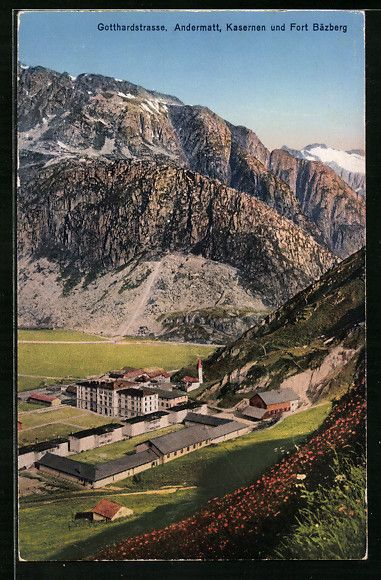 Cartoline postali: Andermatt /Gotthardstrasse, Kasernen und – Usato da Berlin venduto da bartko-reher