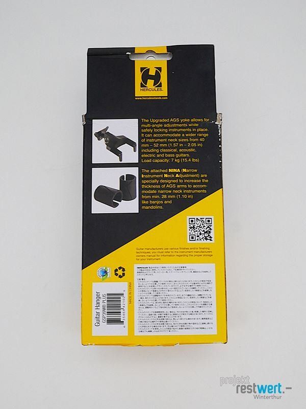 Musikinstrumente: HERCULES Guitar Hanger GSP39WB Plus – Neu (gemäss Beschreibung) aus Winterthur von Restwert_Winterthur 3