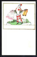 Robert Philippi: Clown mit rosanem Kleid