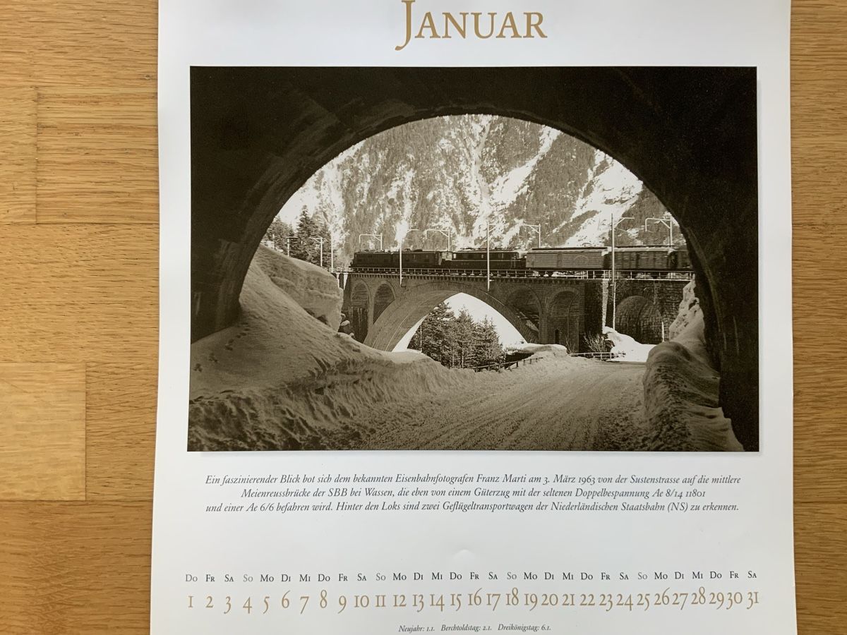 Calendari: Eisenbahn Kalender 2004 SBB 12 MT. / 30 Postkarten – Usato da Frauenfeld venduto da CSM71 1
