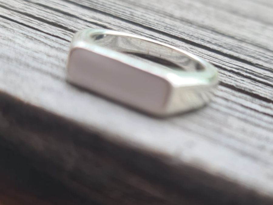 Anelli: silbriger Ring aus Italien mit 'Email weiss' Gr.19 L – Usato da Münchenbuchsee venduto da babilibern 7