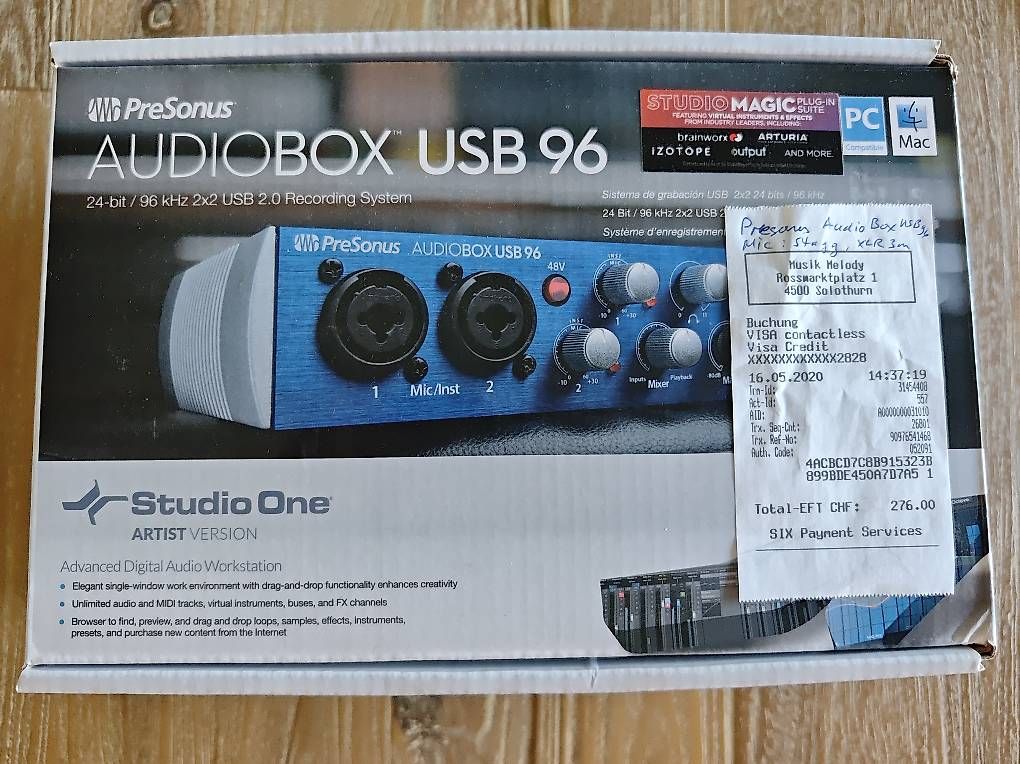 PreSonus Attrezzatura per studi di registrazione: Presonus Audiobox USB 96 – Usato da Bern venduto da Sanitetik
