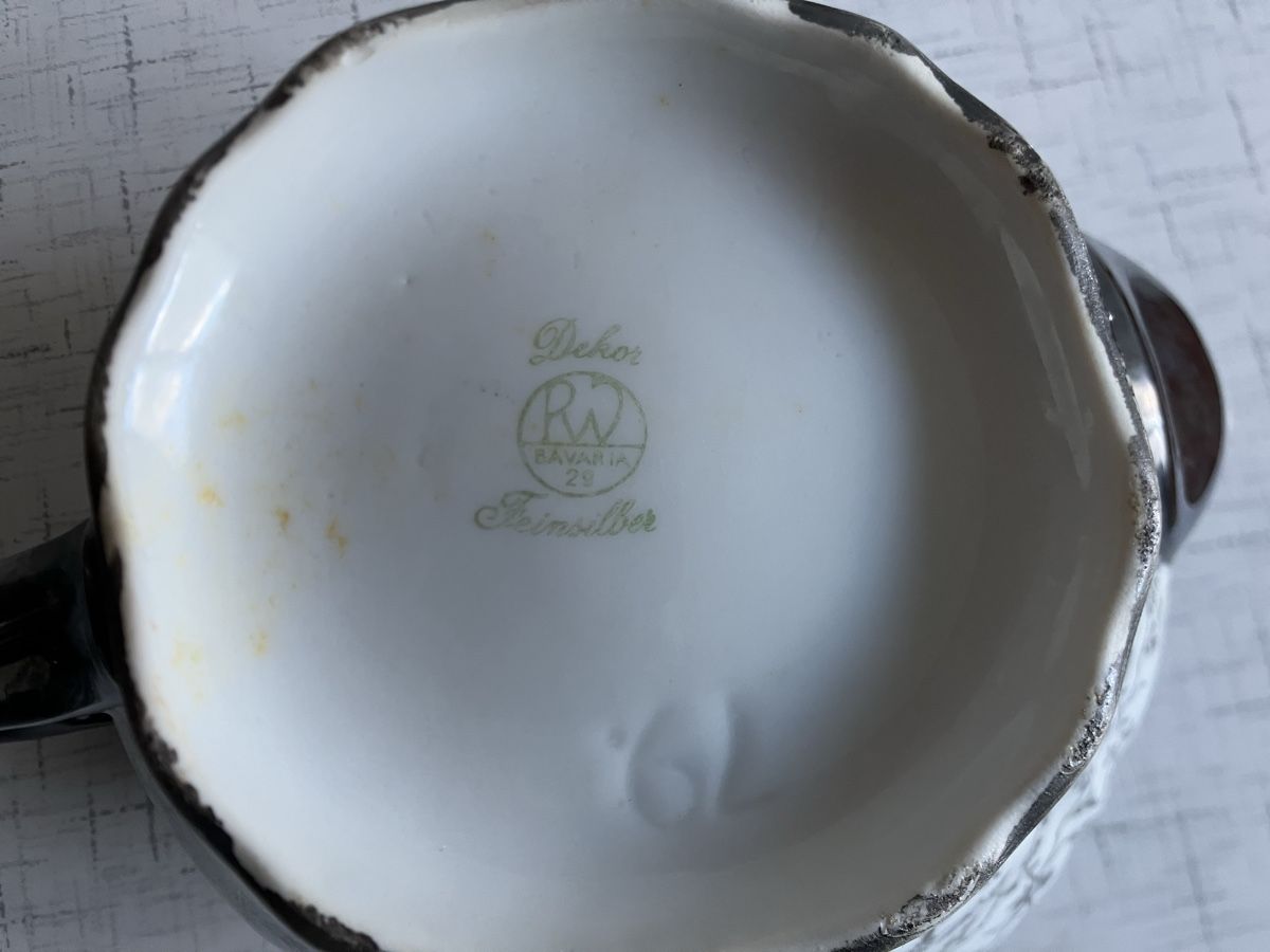 Seltmann Set di piatti: Teeservice versilbert Seltmann Weiden, Bavaria – Usato da Lyss venduto da Punktum01 2
