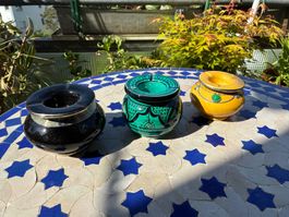 Aschenbecher-3er Set aus Marokko, Keramik