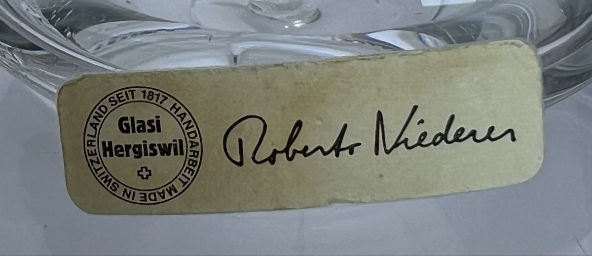 Glasi Hergiswil Caraffe: Design Dekantierkaraffe Glasi Hergiswil Robert Niederer – Nuovo (secondo la descrizione) da Oberhofen Thun'see venduto da SwissTreasure 9
