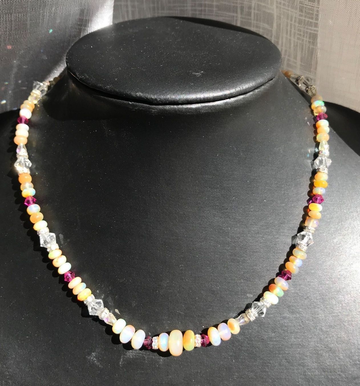 Catenine: Opal & Swarovski Element Collier UNIKAT – Nuovo (secondo la descrizione) da Basel venduto da Chili007 8