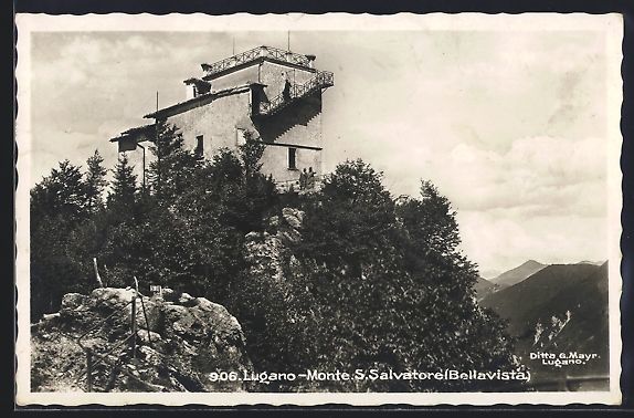 Ansichtskarten: Lugano, Monte S. Salvatore, Haus mit Dac – Gebraucht aus Berlin von bartko-reher