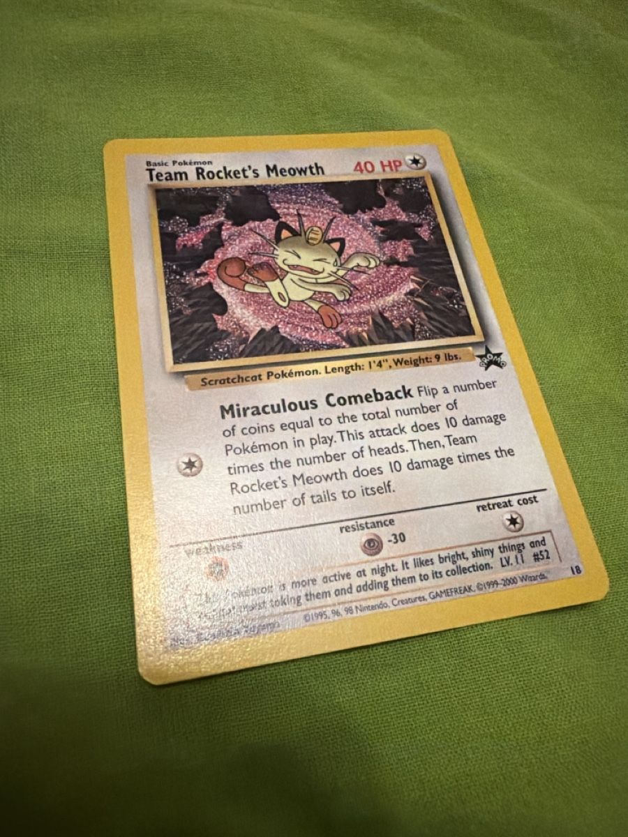 Pokémon Carte collezionabili: Pokemon team rocket’s meowth promo – Usato da Massagno venduto da pokecoach 1
