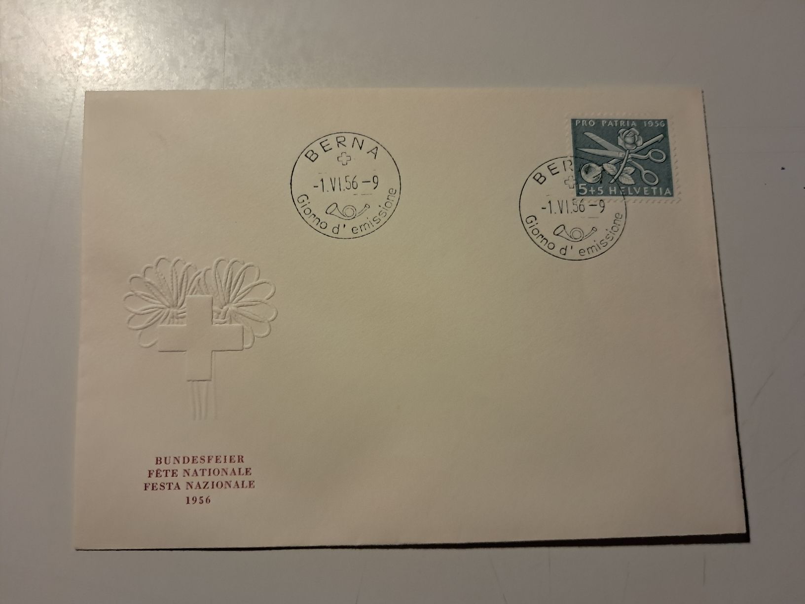Couverts & Versandtaschen: giorno d'emissione 1956 – Neu (gemäss Beschreibung) aus Gorduno von ema_7yhp