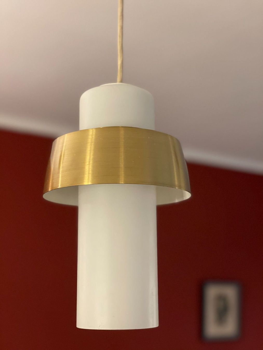 Lampadari & plafoniere: MidCentury Lampe Opalglas & Messing – Usato da Basel venduto da MidMod20C 3