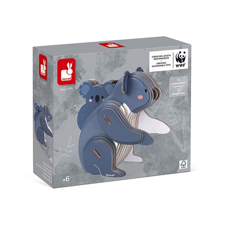 Janod - Puzzle Bambini Pompieri 24 Pezzi - Gioco Educativo Abilità Fino-Motorie e Concentrazione - Valigetta con Impugnatura - Fabbricato in Francia e Certificato FSC - Dai 3 Anni, J02605