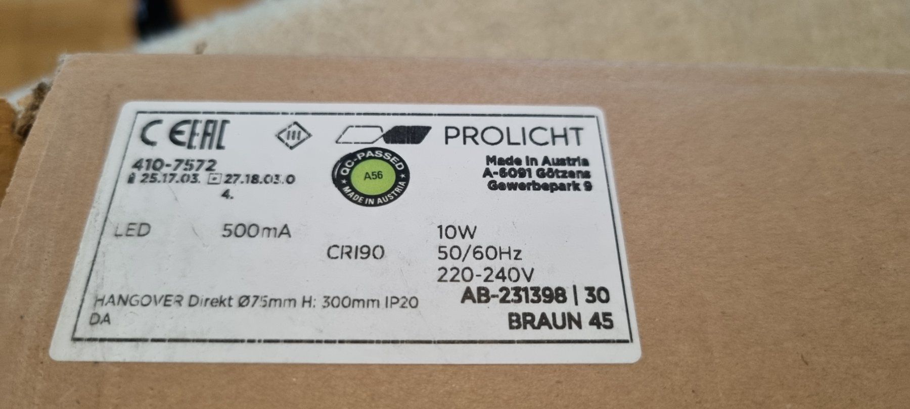 Kronleuchter & Deckenlampen: ProLight Design Hängeleuchte – Neu und originalverpackt aus Salmsach von Mikeroberto 2