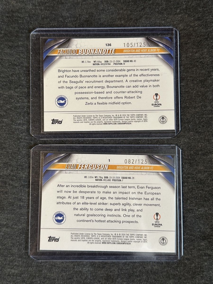 Topps Carte collezionabili: BRIGHTON HOVE ALBION SAMMLUNG – Nuovo (secondo la descrizione) da Binz venduto da Cediboy 4