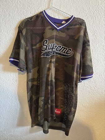 Supreme Camo Mesh Baseball Trikot Gr. L